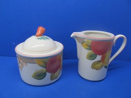 Mikasa Heritage CAB04 Orchard Odyssey Creamer And Covered Sugar Bowl VGC - £22.84 GBP