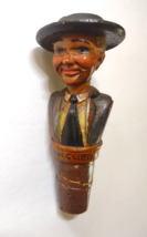 ANRI Capt Cuttle Charles Dickens Bottle Stopper Barware Italy Cork Vintage Wood - £130.23 GBP