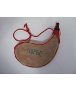 Vintage Goatskin Wine Bote Bag Tan Spanish Leather Wineskin Beige - $14.85