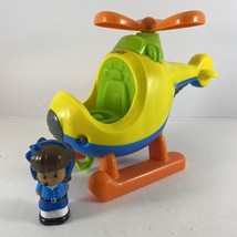 Fisher Price LITTLE PEOPLE Spin N&#39; Fly Musical Helicopter with Pilot - T... - $5.93