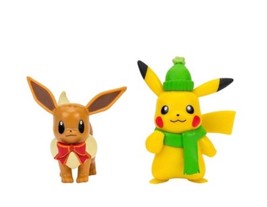 Pokemon Holiday 2022 Christmas Battle Figure Pack, Eevee &amp; Pikachu - £15.76 GBP