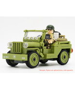 M38 Willys US Army Truck Tank World war II WW 2 building brick set Olive... - $27.42 CAD