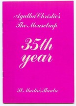 Agatha Christie&#39;s The Mousetrap Program 1986 St Martins Theatre London 3... - £12.47 GBP