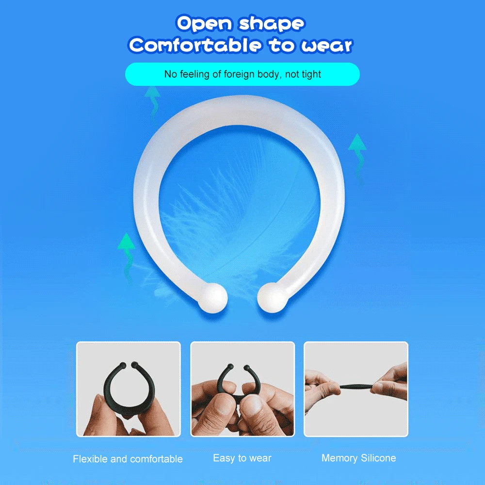 Newest 2pcs silicone male foreskin corrector a ring daily night glans a ring delay a a thumb200
