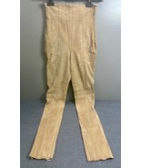 BALMAIN Paris Soft Lamb Skin High Rise Ankle Zip Pants Size 36 / 0 - £374.51 GBP