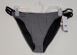 Time and Tru Women&#39;s Gingham Strappy Side Black Swimsuit Bottoms Size L ... - £9.27 GBP