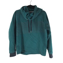 Under Armour Womens Hoodie Pullover Stripe Graphic Loose Green L - $9.74