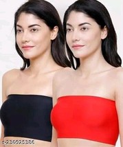 Bandeau Bra Pack Of 2 Boob Tube Crop Top Bras Sport Strap less Bra Tube Top Bras - $21.06