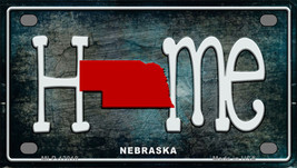 Nebraska Home State Outline Novelty Mini Metal License Plate Tag - $282.49 MXN