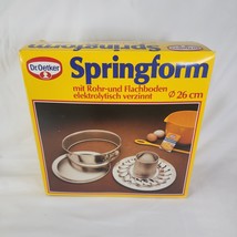 Vintage Dr. Oetker Springform Mold 10.25 Inch Two Bottoms Electrolytic T... - £25.69 GBP