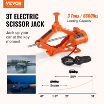 VEVOR Electric Car Jack, 3 Tons /6600 lbs Scissor Jack, 12V Electric Aut... - $68.95