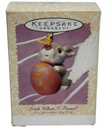 1996 MIB Hallmark Spring Keepsake Ornament LOOK WHAT I FOUND, Bunny with... - $10.42