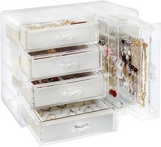 Acrylic Jewelry Organizer Box, Clear Earring Holder Jewelry Hanging Boxe... - £31.28 GBP