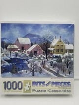 Bits and Pieces- 1000 Piece Puzzle - Blackbird Pond by Artist Janet Munro SEALED - $24.74