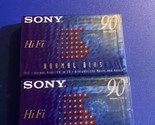 Sony Blank Cassette Tape 90 Minutes HiFi Normal Bias Type 2 Pack New SEALED - $11.88