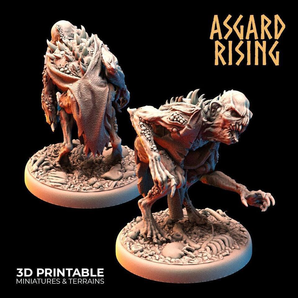 3D Printed Asgard Rising Ghouls Undead Set Round or Square Base 28mm - 32mm Item image 7