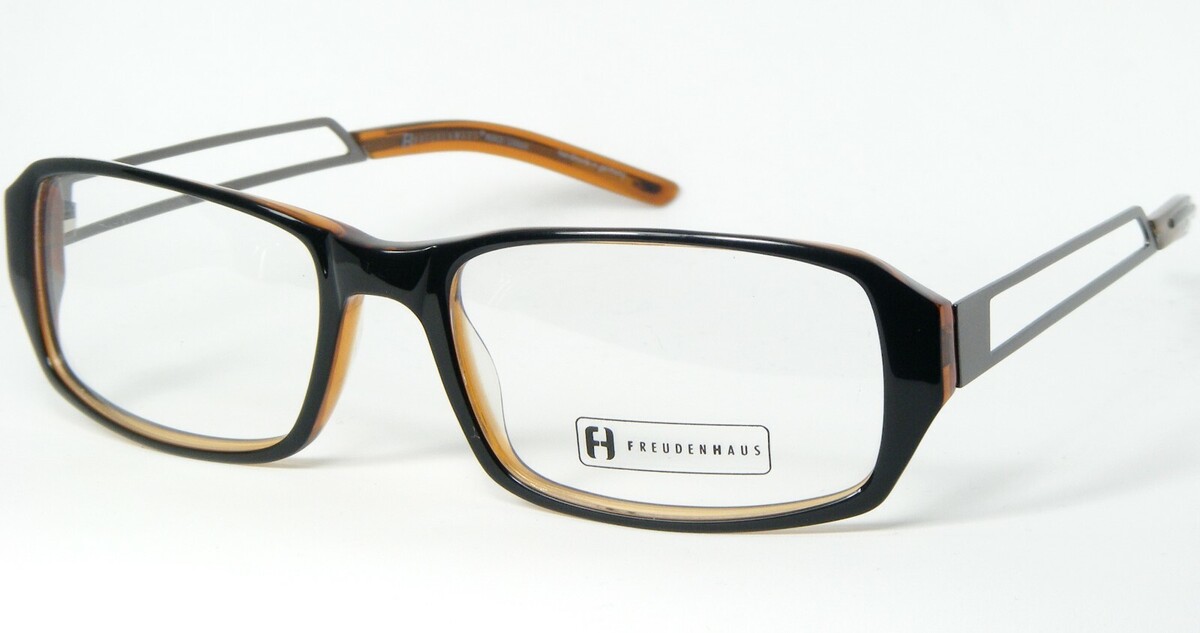FreudenHaus Go Fish Blk-Brn Negro/Marrón Gafas Marco 51-17-135mm - $115.76