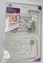 Crafters Companion Stamp And Die Set Gemini Photo Frame Birthday Party NIP 15 Pc - £10.59 GBP