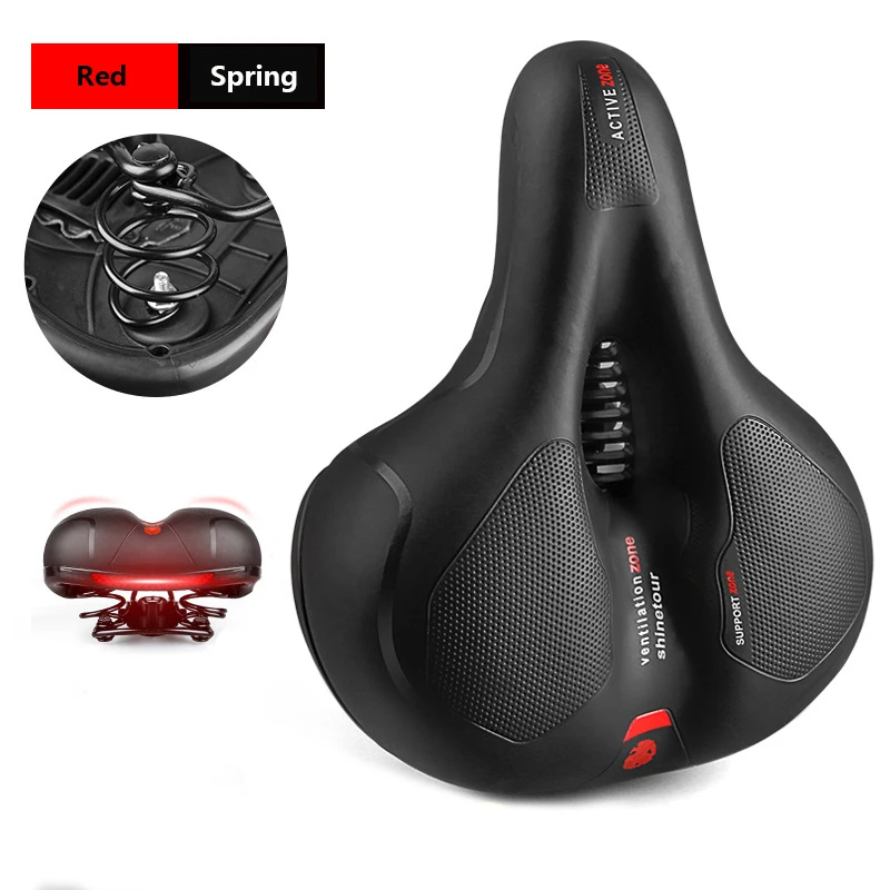 Soft Thicken Bicycle Seat Cycling Big Bum Bike Saddle  Reflective Shock Absorbin - £98.18 GBP