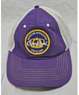 Crown Royal Whiskey Patch Purple Hat Cap Mesh Back Trucker Tangerine - $9.50 CAD
