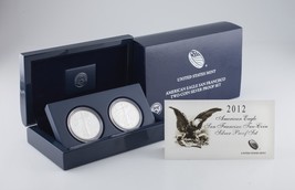 2012-S American Eagle San Francisco Two-Coin Silver Set w/ Box, CoA, and Case - £181.75 GBP