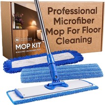 18&quot; Professional Microfiber Mop - Hardwood Floor Mop - Dry &amp; Wet Mop For... - $82.99