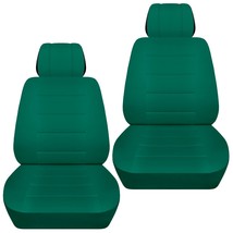 Front set car seat covers fits 2006-2020 Honda Ridgeline     solid emerald green - $65.09+