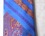 Brittania by Arrow Mens Tie 100% Polyester Blue Gold Red Paisley Stripe ... - $19.79