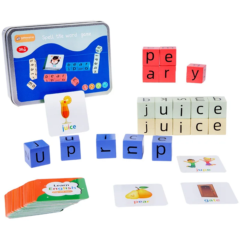 Children Language Toy Alphabet Block Puzzles Interactive Game Montessori - £11.57 GBP+