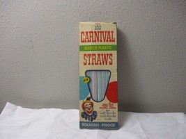 Vintage Carnival plastic drinking straws boxed - £15.48 GBP