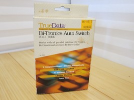 TrueData Bi-Tronics Auto Switch IEEE1284 Parellel Port 2 to 1 Adapter - £18.45 GBP