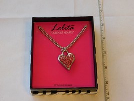 Lolita Ladies Women&#39;s Necklace Silver Tone &quot;Queen of Hearts&quot; 337596LTA NEW NOS - £13.74 GBP