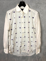 Etro Milano Men&#39;s snail embroidered Button Down Shirt Size Small - £31.45 GBP