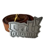 Vtg Cali Grown Solid Belt Buckle w/34&quot; Leather Belt Embossed Handcrafted... - $51.72 CAD