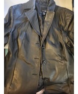 East 5th Avenue- black genuine leather jacket. sz L #500 - $74.10 CAD