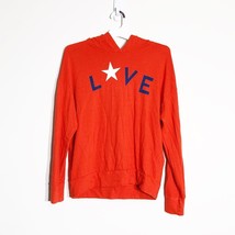 Sundry Hoodie Sweatshirt Red Love Star French Terry Size 3 Large L Top Pullover  - £47.43 GBP