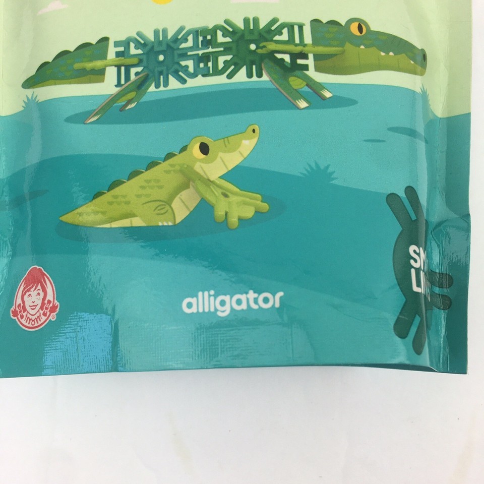 Wendy's Kids Meal Toy Wild Wild Animals Alligator Smart Links Factory Sealed Item image 2