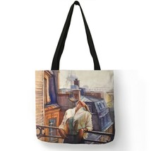 Pop Art Women&#39;s Bags Modern Lady Oil Painting Printed Women&#39;s Shoulder Bag Shopp - £13.71 GBP