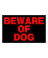 BEWARE of DOG plastic SIGN 8&quot;x12 Fluorescent RED Security Warning HILLMA... - $29.48 CAD