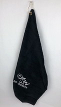 Tri-Fold Golf Towel Black With Over Kote Pavement Logo Great Towel Fast Shipping - £2.35 GBP