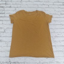 Madewell T Shirt Womens XS Yellow V Neck Short Sleeve Tee Cotton Basic Pullover - £10.20 GBP