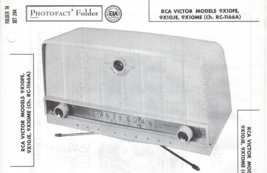 1958 RCA VICTOR 9X10FE AM Tube TABLE RADIO Photofact SERVICE Repair MANU... - $9.89