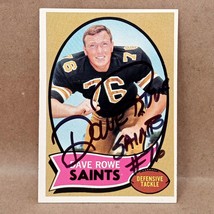 1970 Topps Dave Rowe New Orleans Saints Autographed Signed Card - £10.32 GBP