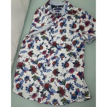 English Laundry Men Shirt Floral Short Sleeve Button Up 100% Cotton Small S - £11.53 GBP