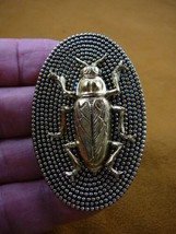 (b-bug-124) small Cockroach roach insect bug lover oval dot brass pin pendant - £17.13 GBP