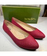 Coach and Four CF Melitta Red Denim Ballet Flats Size 9 NIB - $47.85 CAD
