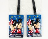 TWO New American Tourister Disneyland Luggage Tag Mickey &amp; Minnie Mouse ... - $15.99