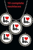 I love the 80s Necklaces necklace nostalgia great party favors lot of 10  - £7.11 GBP
