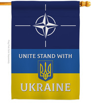 Nato Stand With Ukraine House Flag Cause 28 X40 Double-Sided Banner - £30.01 GBP