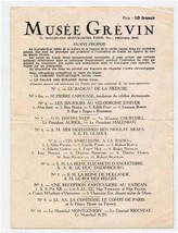 Musee Grevin Program Paris France Wax Museum 1954 - $17.82